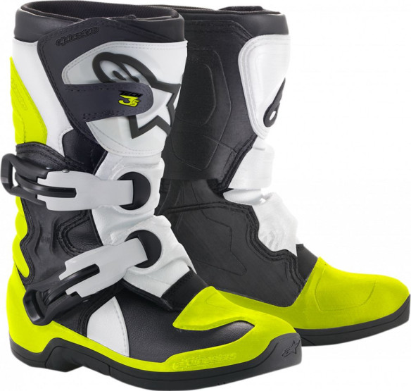 Cizme MX Copii Tech 3S Offroad Negru/Alb/Galben