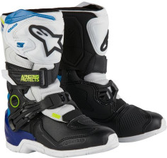 Cizme Moto Enduro/MX Kids Tech 3S White/Black/Blue 24