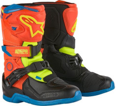 Cizme Moto Enduro/MX Kids Tech 3S Orange/Blue/Yellow 24