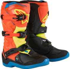 Cizme Moto Enduro/MX Youth Tech 3S Orange/Blue/Yellow 24