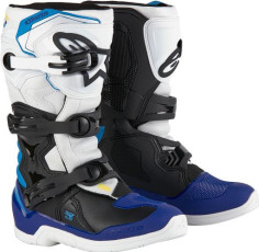 Cizme Moto Enduro/MX Youth Tech 3S White/Black/Blue 24