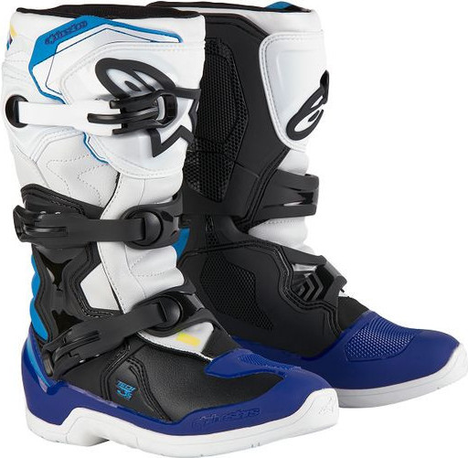 Cizme Moto Enduro/MX Youth Tech 3S White/Black/Blue 24