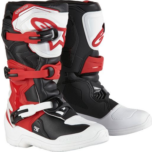 Cizme Moto Enduro/MX Youth Tech 3S White/Black/Red 24