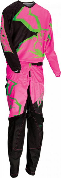 Pantaloni Enduro Copii Qualifier Negru/Roz/Verde