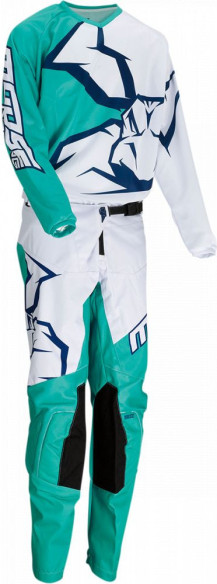 Pantaloni Enduro Copii Qualifier Mint/Alb/Bleumarin