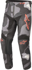 Pantaloni Enduro Copii Racer Tactical Gri Camuflaj/Rosu