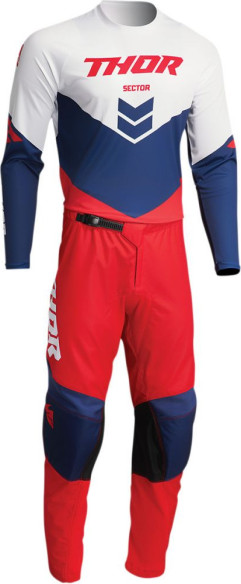 Pantaloni Enduro Copii Sector Chev Red/Navy