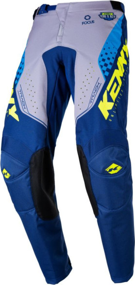 Pantaloni Moto MX/Enduro Copii Track Focus Navy/Grey/Blue/Yellow Fluo