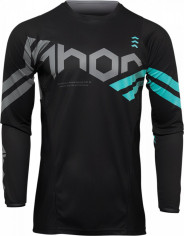 Tricou Enduro Copii Pulse Cube Black/Mint
