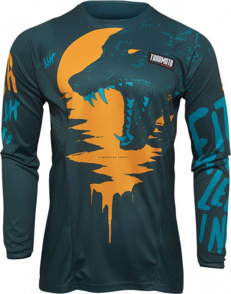 Tricou Enduro Copii Pulse Counting Sheep Tangerine/Teal