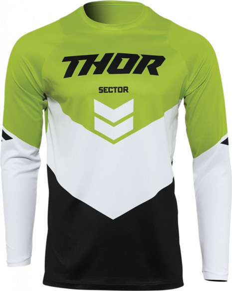 Tricou Enduro Copii Sector Chev Black/Green