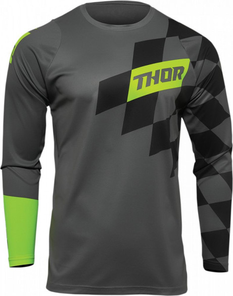 Tricou Enduro Copii Sector Birdrock Acid/Gray