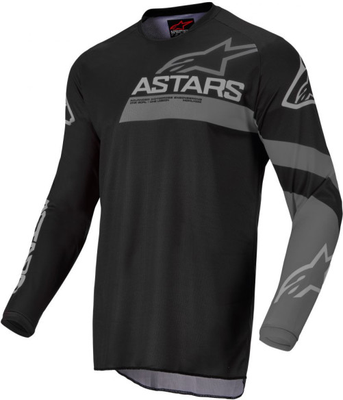 Tricou Enduro Copii Racer Graphite Blk/Gy