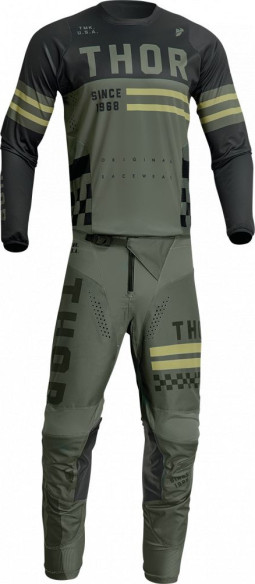 Tricou Moto Enduro Copii Pulse Combat Army Green 23