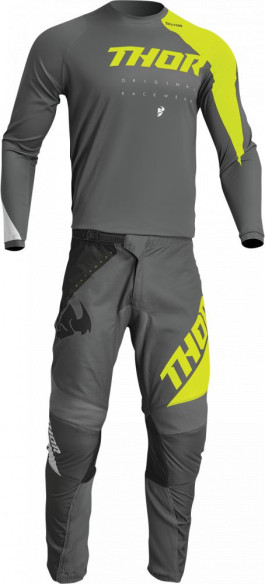 Tricou Moto Enduro Copii Sector Edge Gray/Acid 23