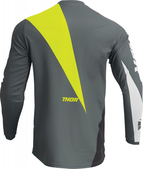 Tricou Moto Enduro Copii Sector Edge Gray/Acid 23
