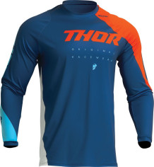 Tricou Moto Enduro Copii Sector Edge Navy/Orange 23