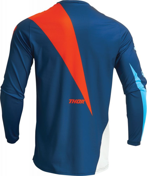 Tricou Moto Enduro Copii Sector Edge Navy/Orange 23