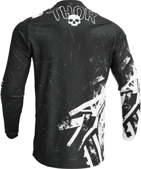 Tricou Moto Enduro Copii Sector Gnar Black/White 23