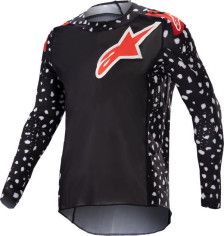 Tricou Enduro Copii Rac-Nort Black/Red