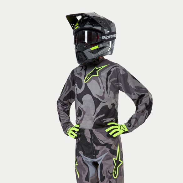 Tricou Moto Enduro/MX Copii Racer Tactical Cast Gray/Camo Magnet 24