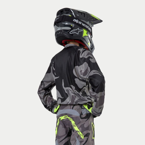 Tricou Moto Enduro/MX Copii Racer Tactical Cast Gray/Camo Magnet 24