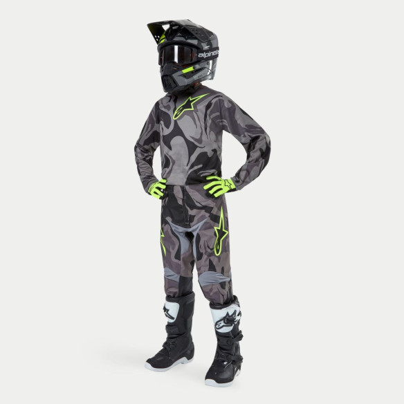 Tricou Moto Enduro/MX Copii Racer Tactical Cast Gray/Camo Magnet 24