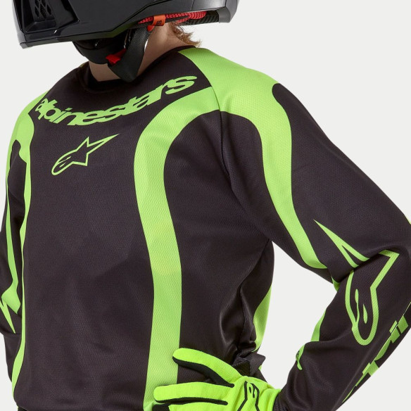 Tricou Moto Enduro/MX Copii Racer Lurv Black/Yellow 24