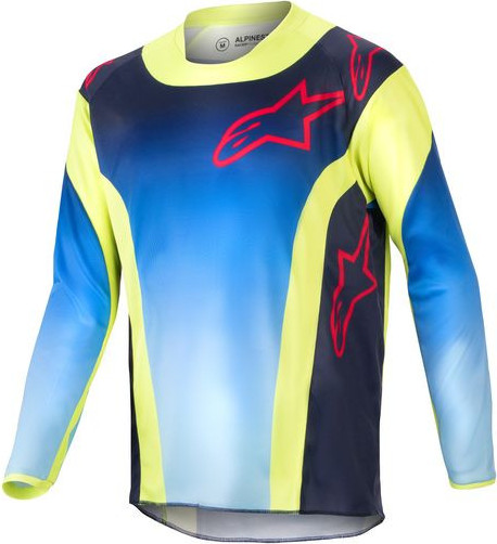 Tricou Moto Enduro/MX Copii Racer Hoen Yellow/White/Blue 24