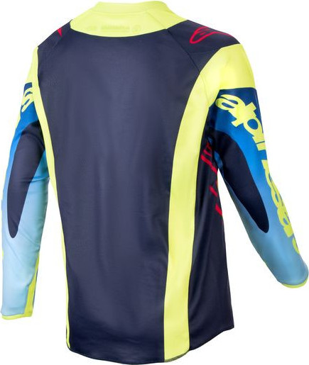 Tricou Moto Enduro/MX Copii Racer Hoen Yellow/White/Blue 24
