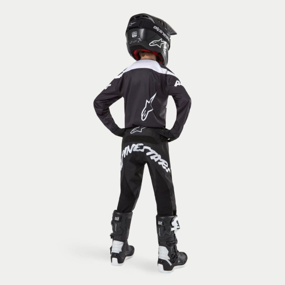 Tricou Moto Enduro/MX Copii Racer Hana Black/White 24