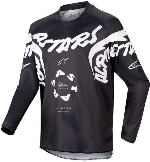 Tricou Moto Enduro/MX Copii Racer Hana Black/White 24