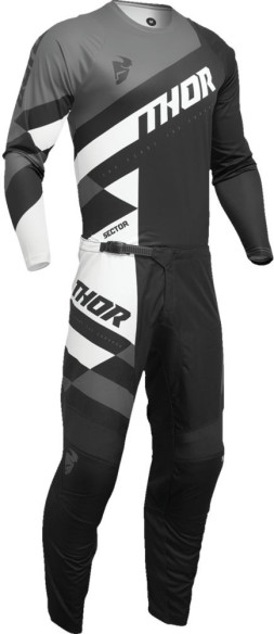 Tricou Moto Mx/Enduro Copii Sector Checker Black/Gray 2024