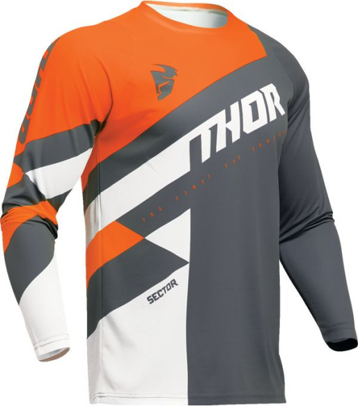 Tricou Moto Mx/Enduro Copii Sector Checker Charcoal/Orange 2024