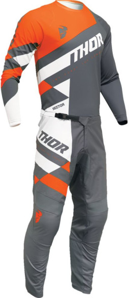Tricou Moto Mx/Enduro Copii Sector Checker Charcoal/Orange 2024