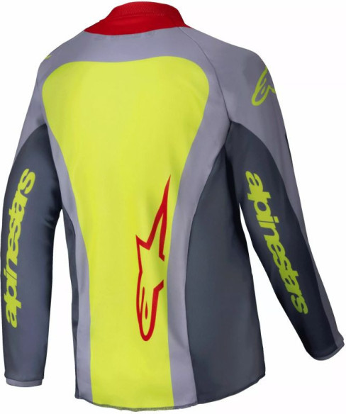 Tricou Moto MX/Enduro Copii Racer Youth Melt Red/Grey/Yellow 24