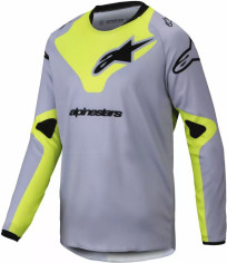 Tricou Moto MX/Enduro Copii Racer Youth Veil Grey/Yellow 24