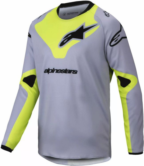 Tricou Moto MX/Enduro Copii Racer Youth Veil Grey/Yellow 24