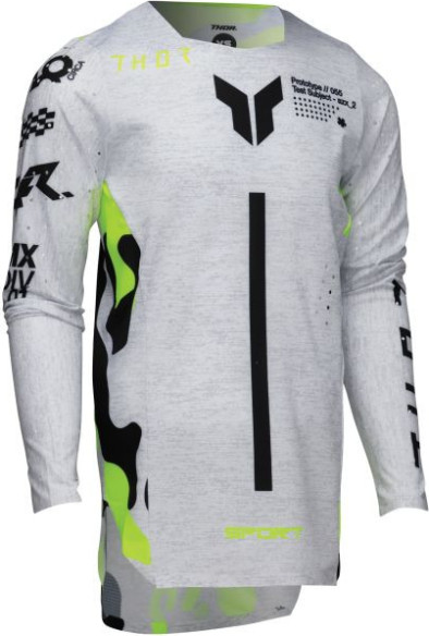 Tricou Moto MX/Enduro Copii Sportmode Riot White/Acid 25
