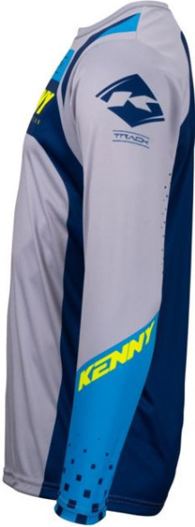 Tricou Moto MX/Enduro Copii Track Navy Blue/Grey/Yellow Fluo