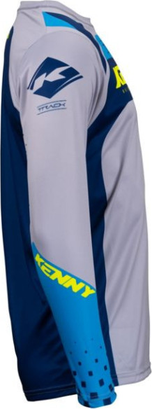Tricou Moto MX/Enduro Copii Track Navy Blue/Grey/Yellow Fluo