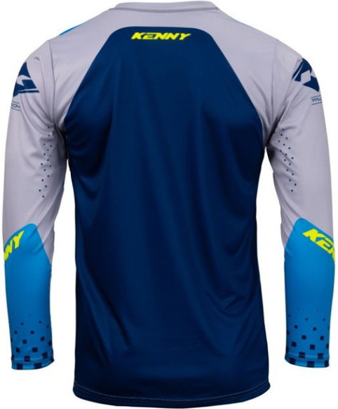 Tricou Moto MX/Enduro Copii Track Navy Blue/Grey/Yellow Fluo