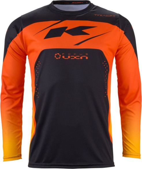 Tricou Moto MX/Enduro Copii Track Neon Black/Grey/Orange