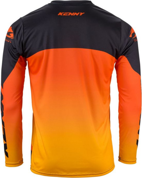 Tricou Moto MX/Enduro Copii Track Neon Black/Grey/Orange