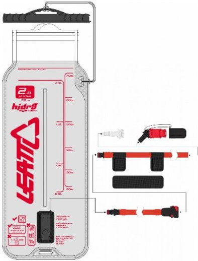 Punga Hidratare Flat Clean Tech 2L Cu Furtun Si Supapa Pentru Camel Bag 7016100200