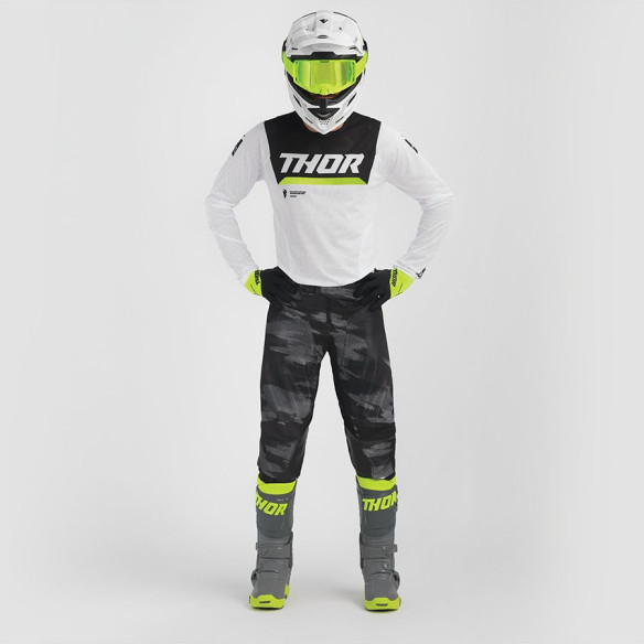 Combo Moto Tricou + Pantaloni Pulse Air Cameo White/Black 23