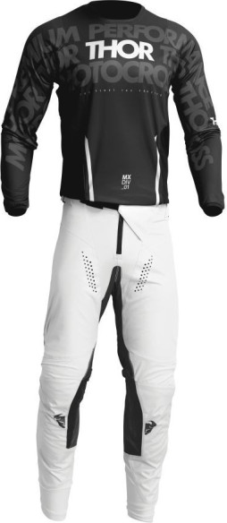 Combo Moto Tricou + Pantaloni Pulse Mono Black/White 23