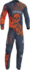 Combo Moto Tricou + Pantaloni Copii Sector Racewear Gnar Midnight/Orange 23