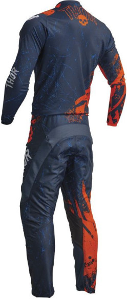 Combo Moto Tricou + Pantaloni Copii Sector Racewear Gnar Midnight/Orange 23