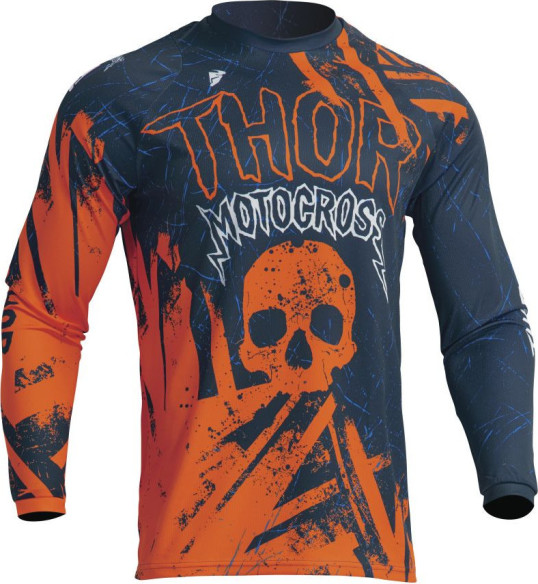 Combo Moto Tricou + Pantaloni Copii Sector Racewear Gnar Midnight/Orange 23
